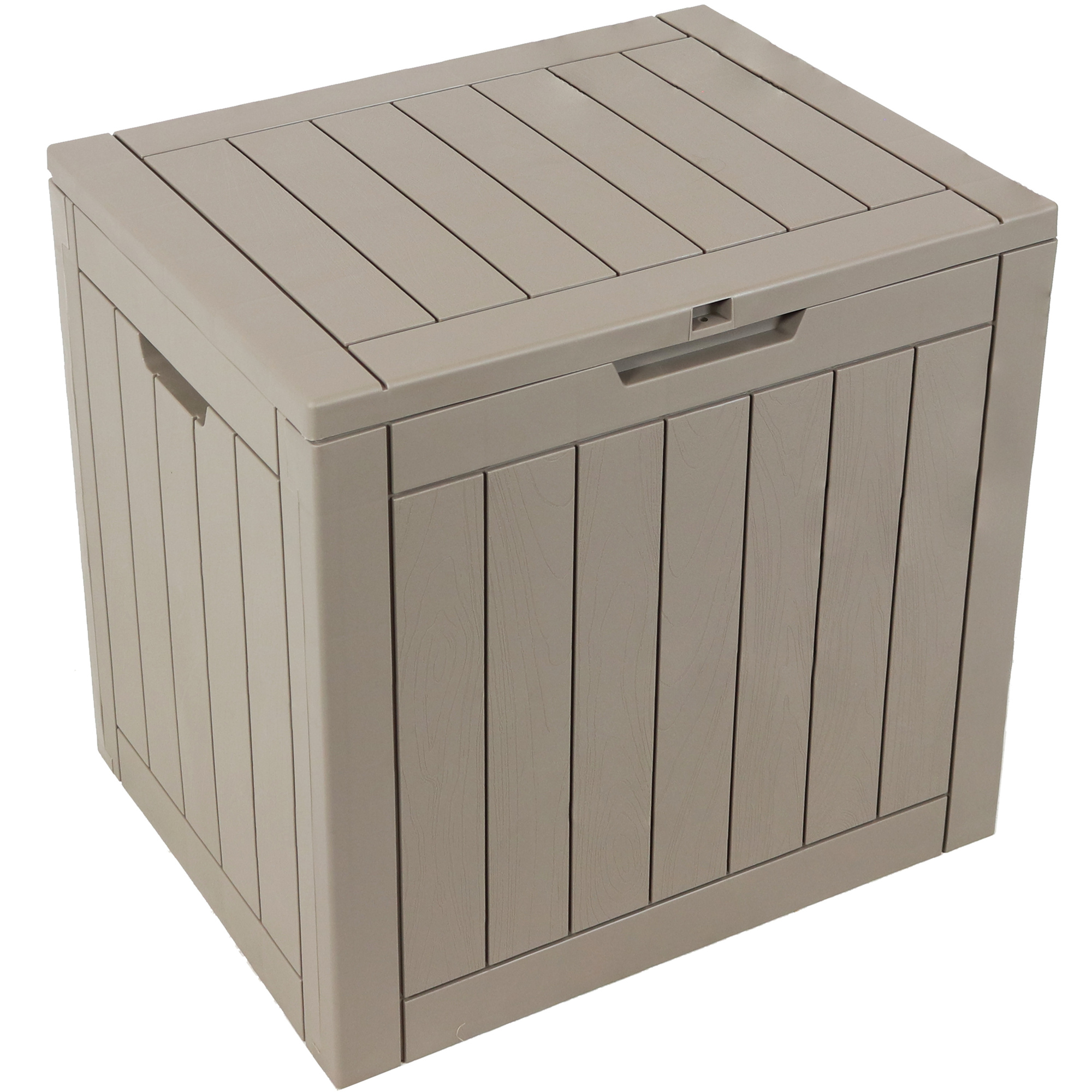 Sunnydaze Decor, Faux Wood Grain Outdoor Storage Box - Driftwood, Capacity 25.773 Gal, Model# TST-996